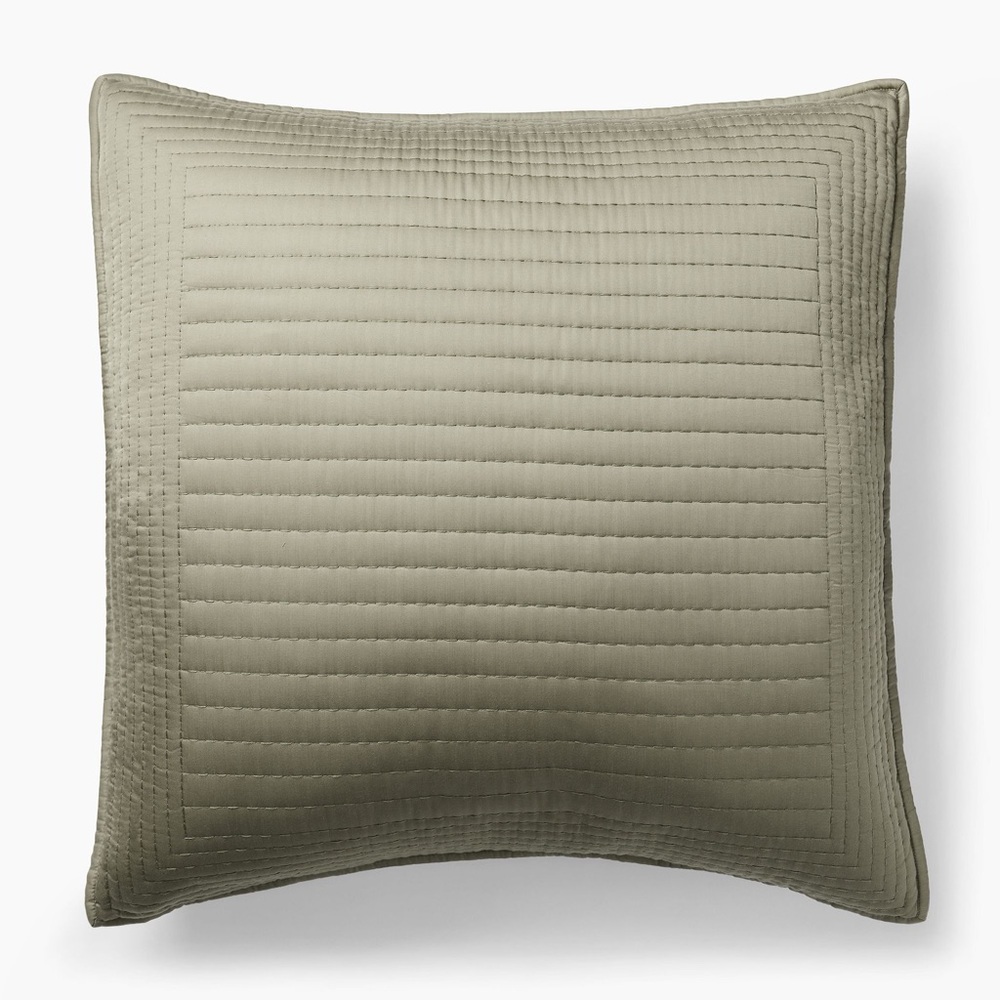 NWT West Elm Tencel Pick Stitch Euro Sham - Set of 2